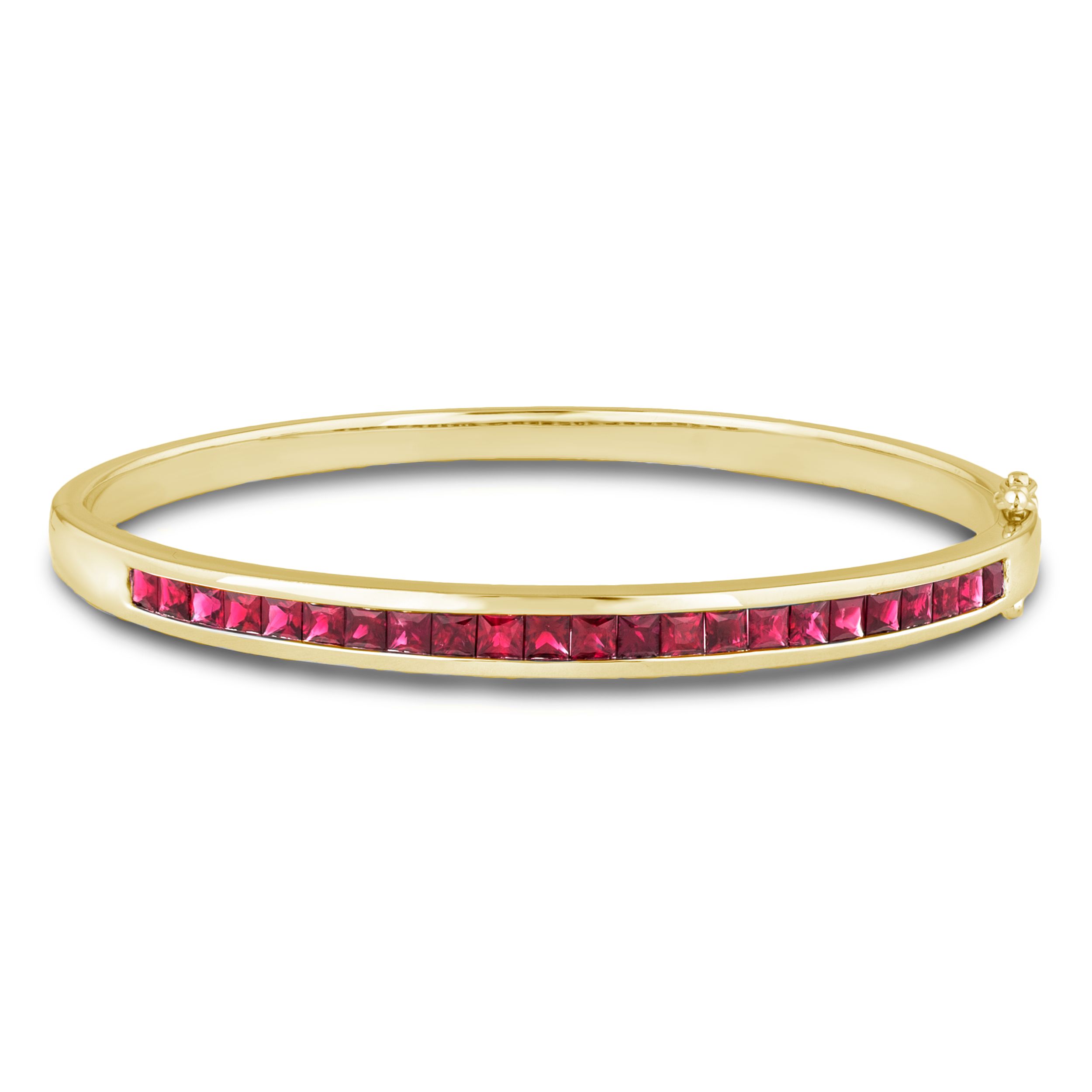 Buy Ladies 14K Yellow Gold Ruby and Diamond Tennis Bracelet Online in India  - Etsy