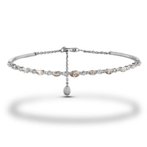 0.85 Carat TW Canadian Diamond Bangle Bracelet in White Gold