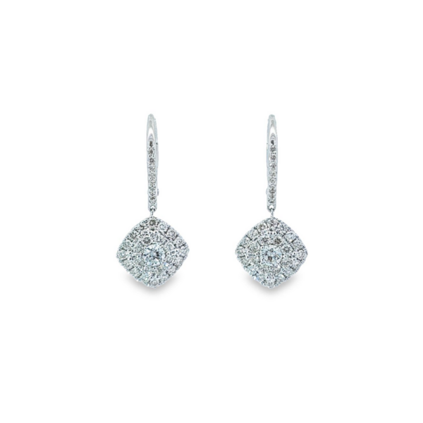 1.00 Carat TW Canadian Diamond Dangle Earrings in 14K White Gold