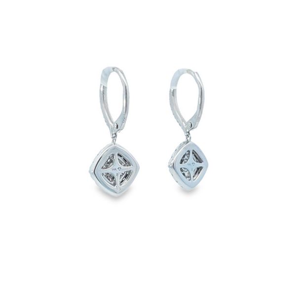 1.00 Carat TW Canadian Diamond Dangle Earrings in 14K White Gold