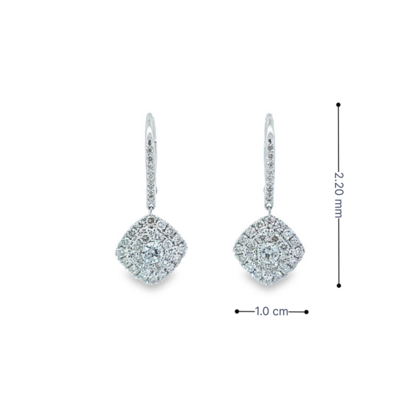 1.00 Carat TW Canadian Diamond Dangle Earrings in 14K White Gold