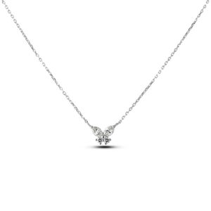 0.30 Carat TW Canadian Diamond Butterfly Necklace in White Gold