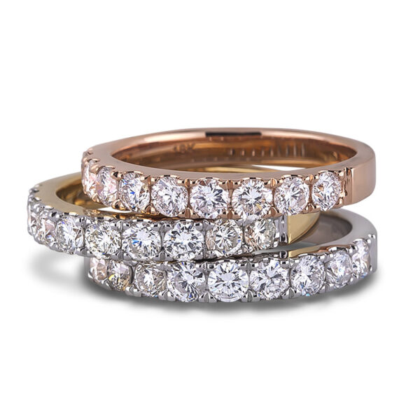 0.80 Carat TW Diamond Anniversary Wedding Band in 14K Yellow Gold