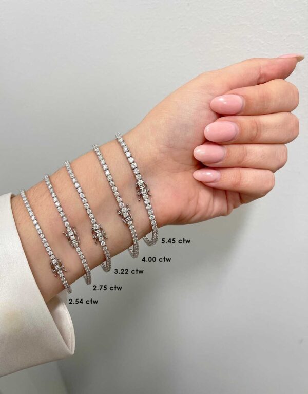 2.54 Carat TW Diamond Classic Tennis Bracelet in 14K White Gold