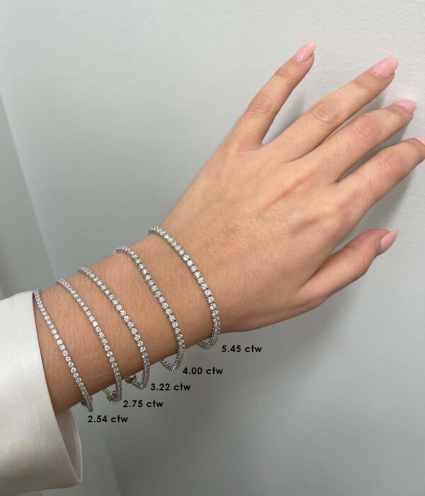 3.22 Carat TW Diamond Classic Tennis Bracelet in 14K White Gold