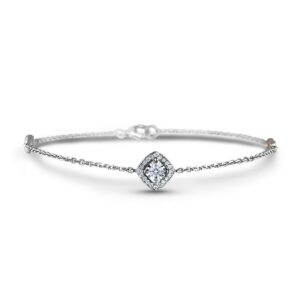 0.13 Carat De Beers Forevermark Diamond Bracelet In 18K White Gold