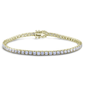 3.24 Carat TW Classic Diamond Tennis Bracelet in 14K Yellow Gold
