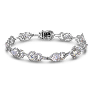 7.68 Carat TW Diamond Mosaic Tennis Bracelet in 14K White Gold
