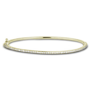 1.35 Carat TW Yellow Sapphire Eternity Bangle in Yellow Gold