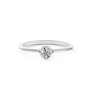 De Beers Forevermark Diamond Tribute Collection Solitaire Ring in 18K White Gold