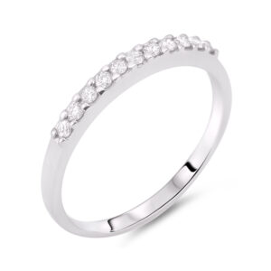 0.18 Carat TW Diamond Anniversary Ring in 14K White Gold