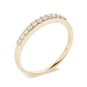 0.18 Carat TW Diamond Anniversary Ring Band in 14K Yellow Gold