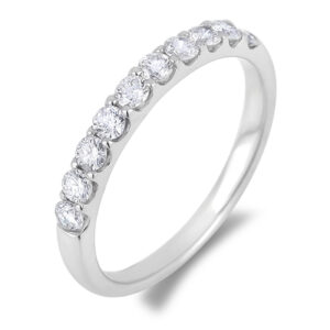 0.46 Carat TW Diamond Anniversary Wedding Ring in 14K White Gold