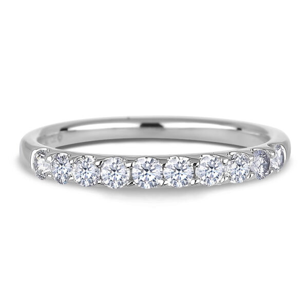 0.46 Carat TW Diamond Anniversary Wedding Ring in 14K White Gold