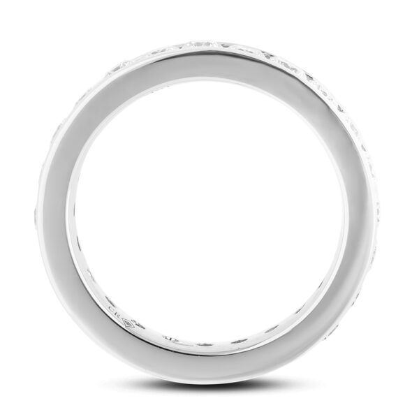 1.73 Carat TW Diamond Eternity Wedding Band Ring in 14K White Gold