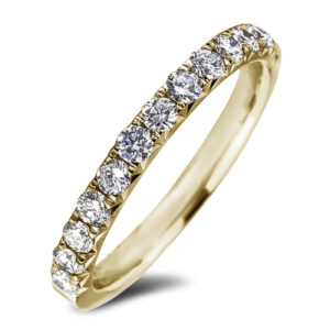 0.58 Carat TW Diamond Anniversary Ring in 18K Yellow Gold