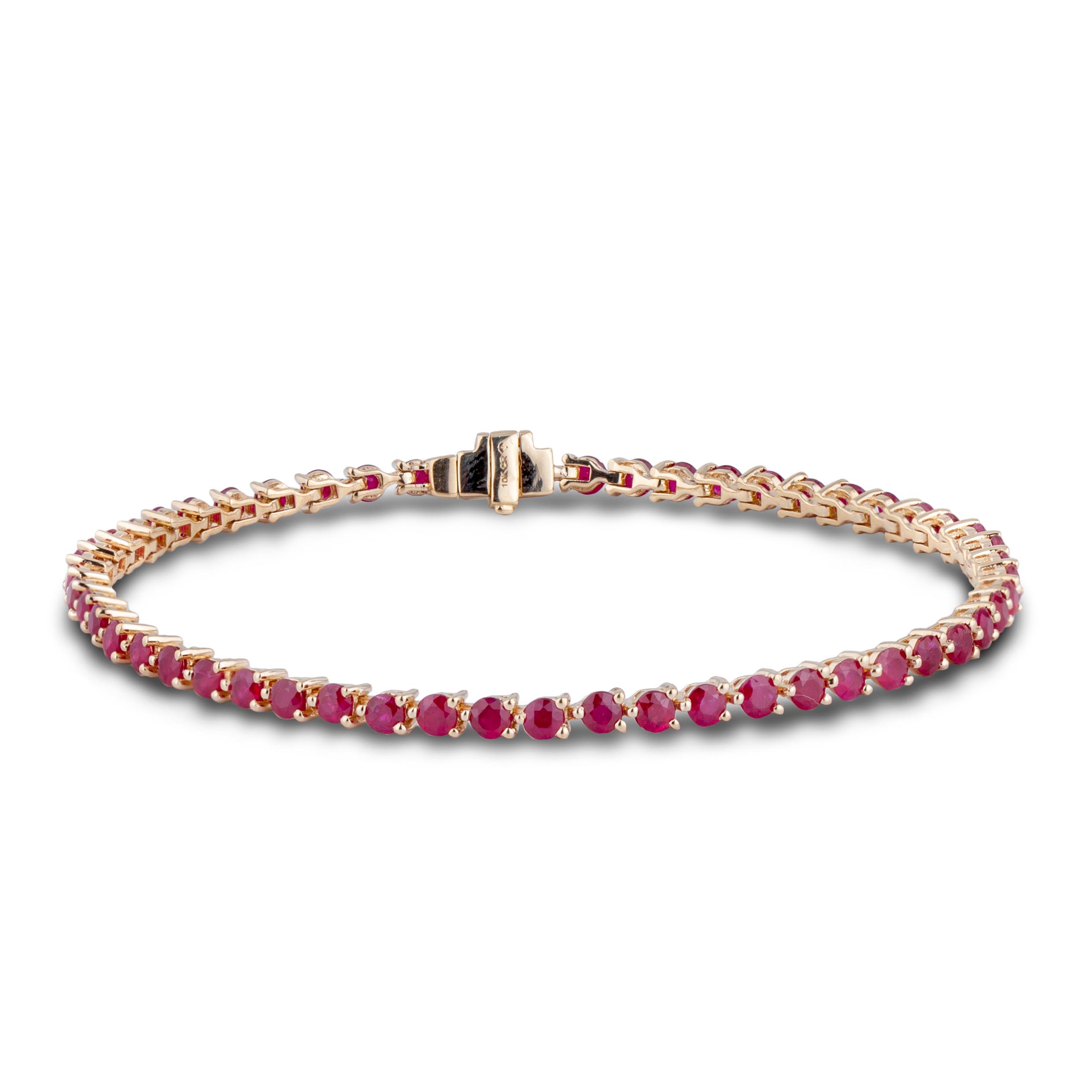Ruby and diamond bracelet yellow gold deals