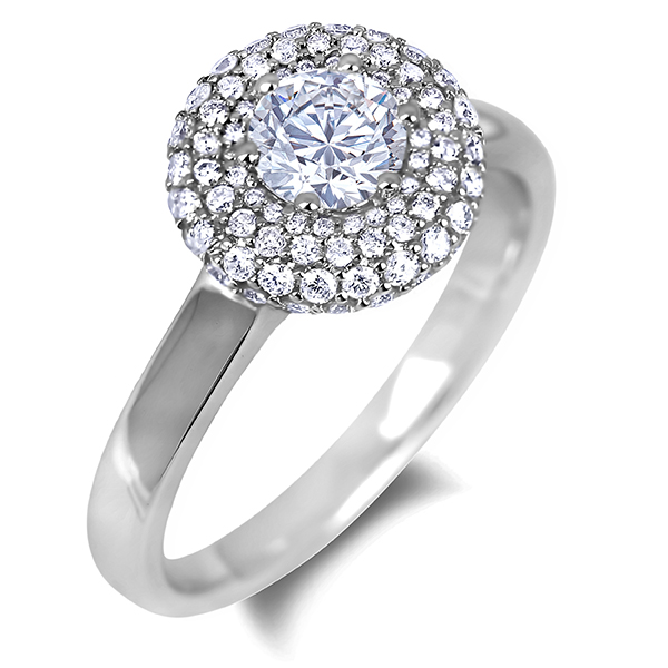 De Beers Forevermark Diamond Halo Engagement Ring in 18K