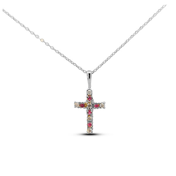 Pink discount diamond cross
