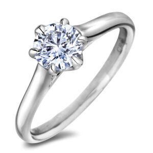 De Beers Forevermark 1.30 Carat Diamond Classic Solitaire Engagement Ring in 18K White Gold