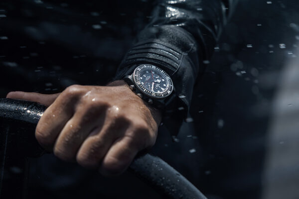TUDOR Pelagos FXD Chrono Titanium Bezel Black Carbon Insert Blue Fabric Strap 43 mm M25807KN-0001 - Image 2