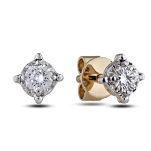 De Beers Forevermark 0.20 Carat TW Diamond Studs Earrings in 18K Yellow Gold