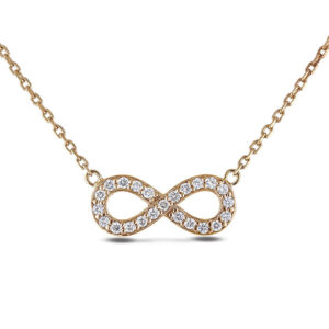 Canadian Diamond Infinity Necklace In 14K Yellow Gold