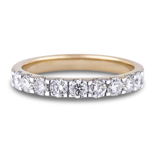 De Beers Forevermark 0.72 Carat TW Diamond Anniversary Ring in 18K Yellow Gold