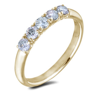 De Beers Forevermark 0.47 Carat TW Diamonds 5-Stone Anniversary Ring In 18K Yellow Gold