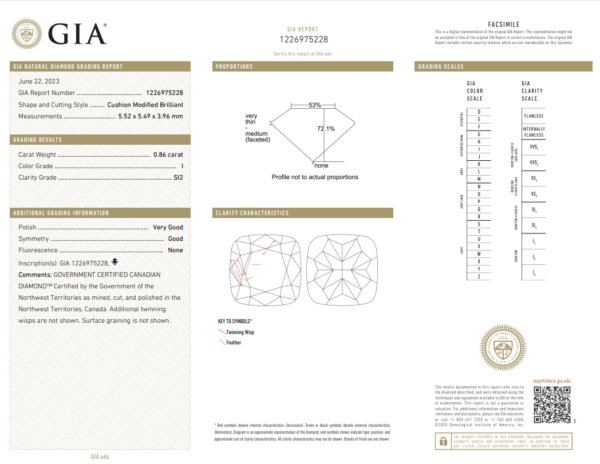 Cushion Cut GIA Certified Diamond With Hidden Halo Engagement Ring in 18K White Gold | 1.38 Carat TW