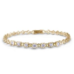 De Beers Forevermark Diamond 0.58 Carat TW Beaded Dainty Style Bracelet in 18K Yellow Gold