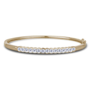De Beers Forevermark 1.39 Carat TW Diamond Bangle Bracelet in 18K Yellow Gold
