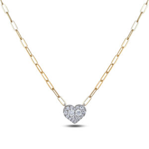 De Beers Forevermark Diamond Heart Necklace in 18K Gold