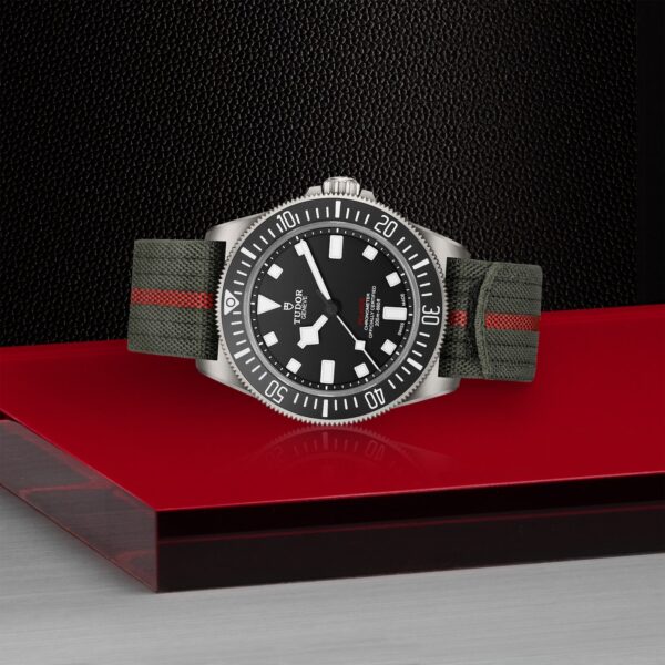 TUDOR Pelagos FXD Titanium Case Black Matte Dial Forest Green Fabric Strap 42 mm M25717N-0001 - Image 3