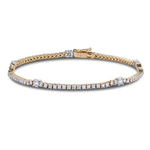 De Beers Forevermark Diamond Tennis Bracelet In 18K Yellow Gold