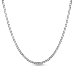 Diamond Tennis Necklace in 18K White Gold
