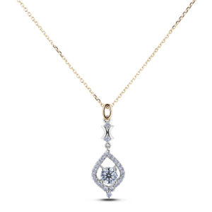 De Beers Forevermark Diamond Drop Pendant In 18K White And Yellow Gold