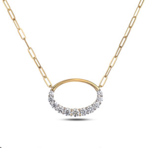 De Beers Forevermark Diamond 1.56 Carat TW Oval Pendant In 18K Yellow Gold