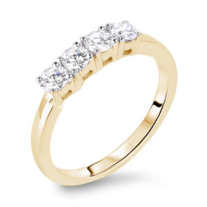 De Beers Forevermark Diamond Four Stone Anniversary Band Ring In 18K Yellow Gold