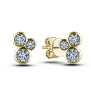 De Beers Forevemark Diamond Stud Earrings in 18K Yellow Gold