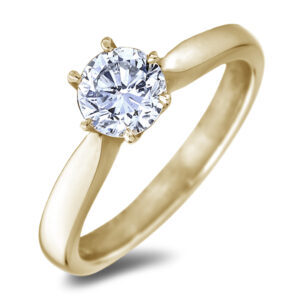 De Beers Forevermark 0.75 Carat Diamond Solitaire Engagement Ring in 18K Yellow Gold