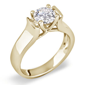 De Beers Forevermark 1.30 Carat Diamond Solitaire Engagement Ring in 18K Yellow Gold