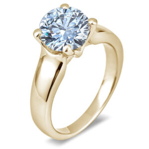 Solitaire De Beers Forevermark 2.20 Carat Diamond Engagement Ring in 18K Yellow Gold