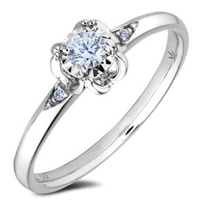 Miracle Setting De Beers Forevermark Diamond Ring in 18K White Gold