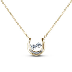 De Beers Forevermark Dancing Diamond U-Shaped Pendant In 18K Yellow Gold