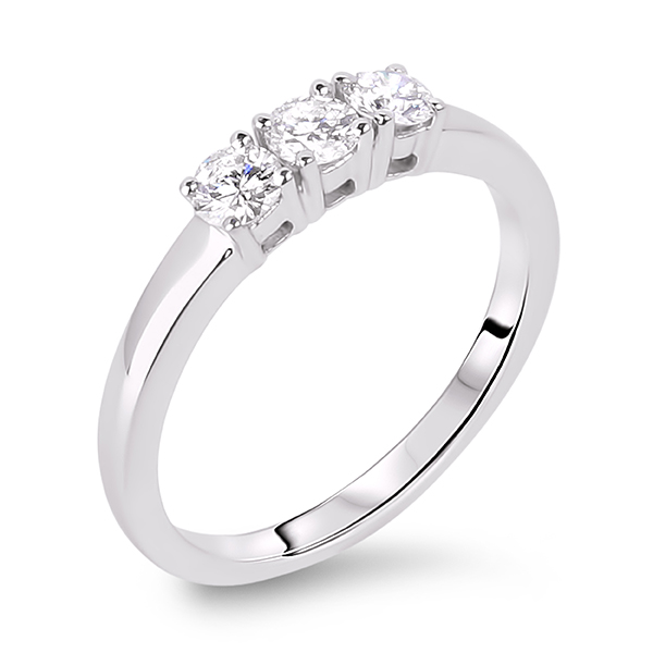 3 Stone De Beers Forevermark Diamond Anniversary Ring