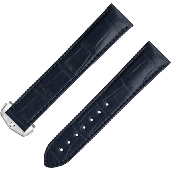OMEGA - DARK BLUE ALLIGATOR LEATHER STRAP