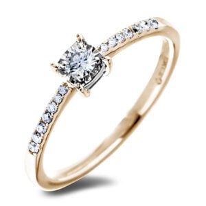 Canadian Diamond Miracle Set Ring in Yellow and White Gold
