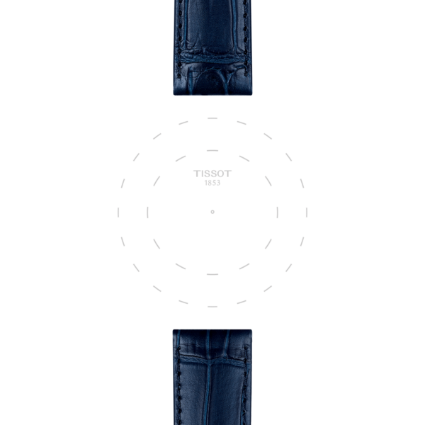 Tissot official blue leather strap lugs 20 mm - Image 2