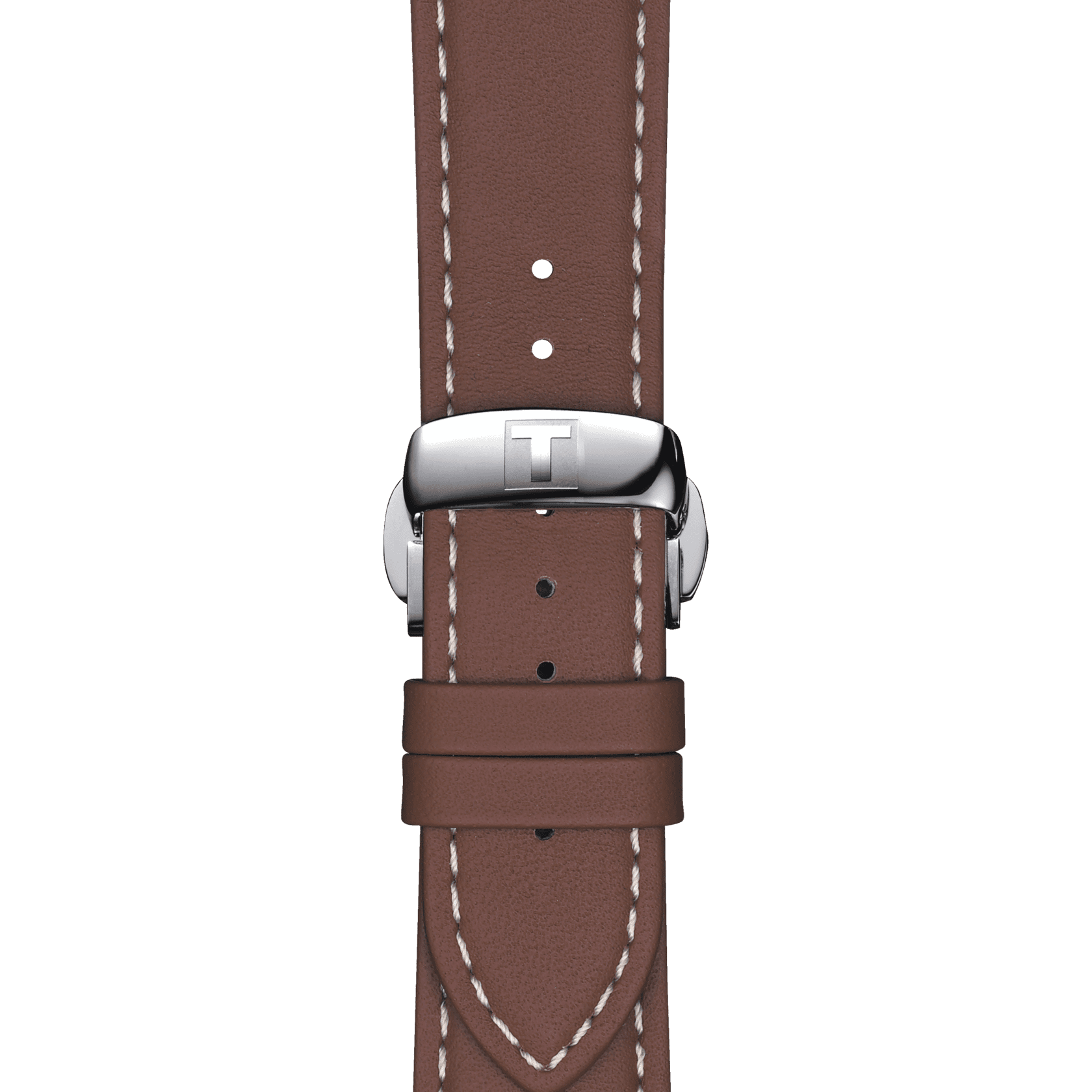 Tissot official brown leather strap lugs 21 mm | Lugaro Jewellers